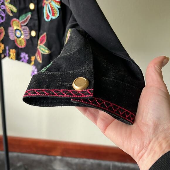 NWOT Berek Black Embroidered and Sequined Cotton Jacket - size 1X - Picture 12 of 13